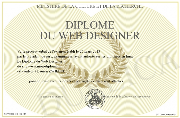diplome webdesigner